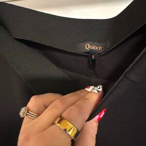 Quince Wide-Leg Pull-On Pants – Size Small (Black)